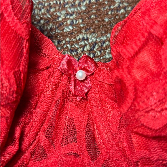 Rene Rofe strapless red lace lined underwire brea 36B - Picture 3 of 8